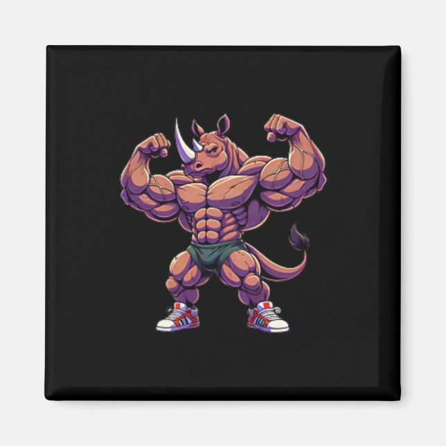 Bodybuilding-Training Fitnessstudio Männer Tasche  Magnet (Vorne)