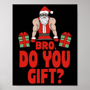 Bodybuilding Weihnachten Weihnachtsfeiertag Poster