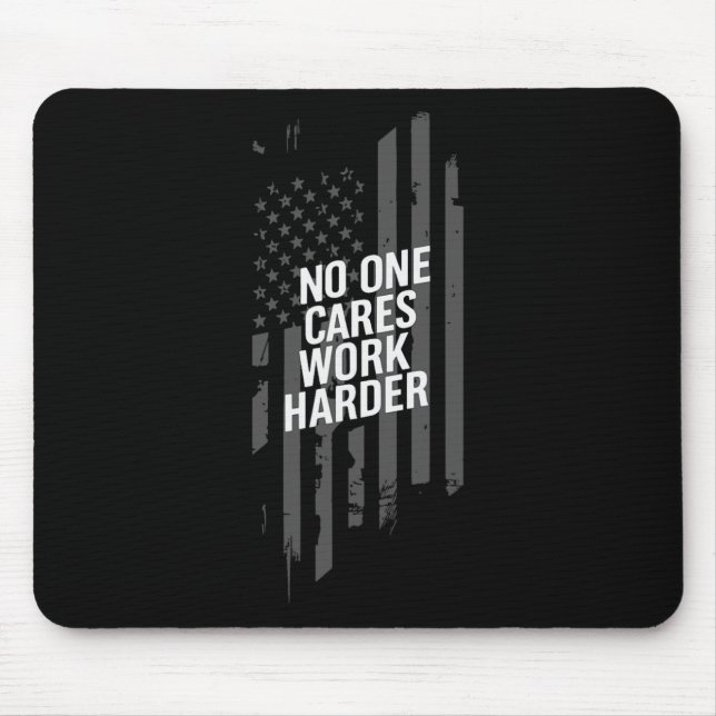 Bodybuilding-Workout Niemand kümmert sich Arbeite  Mousepad (Vorne)