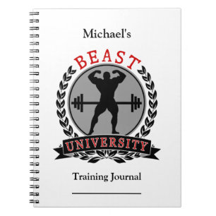 Bodybuildings-Tier-Hochschultrainings-Zeitschrift Notizblock