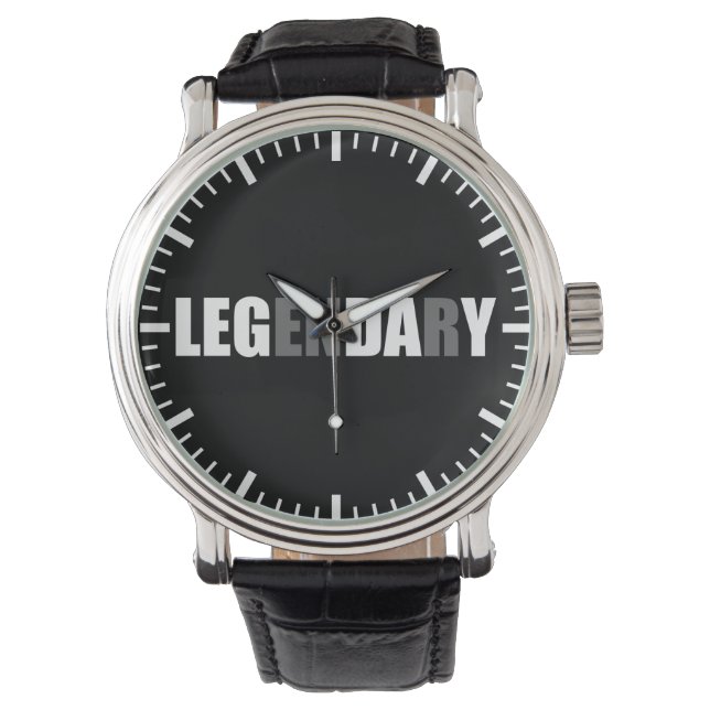 Bodybuliding - Leg Day - Legendär Armbanduhr (Vorderseite)