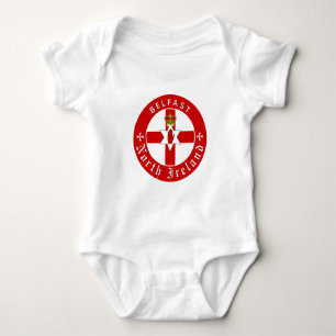 Bodysuit, Belfast, Irish Ulster Flag Baby Strampler