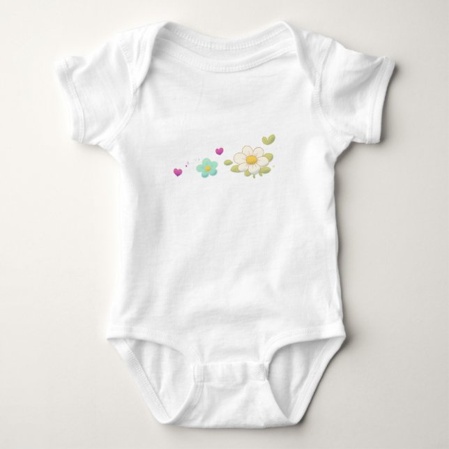 Bodysuit Cute Flower Baby Strampler (Vorderseite)