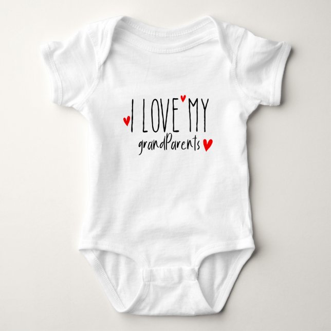 Bodysuit I Liebe Sie meine Großeltern Baby Strampler (Vorderseite)