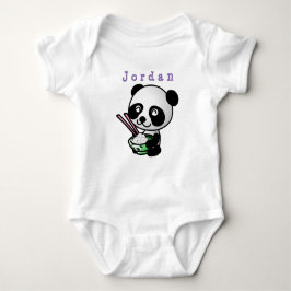 Bodysuit lustig , Panda 02 . Baby Bodysuit Baby Strampler