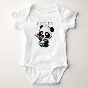 Bodysuit lustig , Panda 02 . Baby Bodysuit Baby Strampler