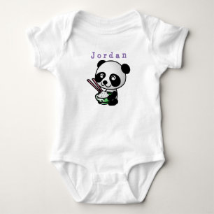 Bodysuit lustig , Panda 02 . Babykarosserieanzug Baby Strampler