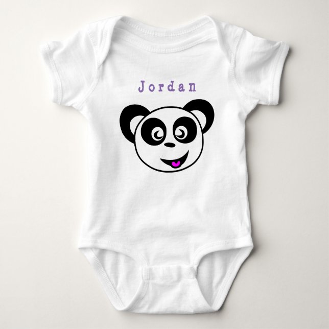 Bodysuit lustig , Panda . Baby Strampler (Vorderseite)