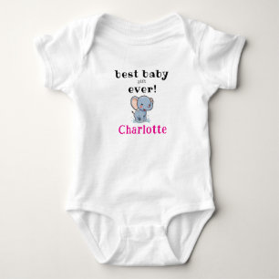 Bodysuit mit lustigem Slogan & Namen, bestes Baby- Baby Strampler