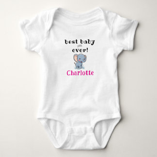 Bodysuit mit lustigem Slogan & Namen, bestes Baby- Baby Strampler