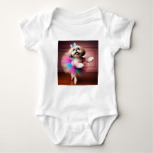 Bodysuit niedlicher Ballerina-Hund