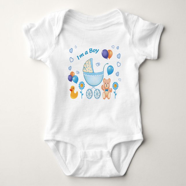 "Bodysuits One-Pieces for boys" "Cute Baby Boy Bod Baby Strampler (Vorderseite)