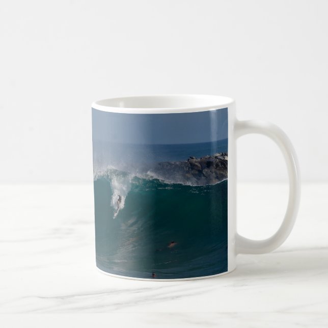 Bodysurfing am WEDGE, Newport Beach  Kaffeetasse (Rechts)