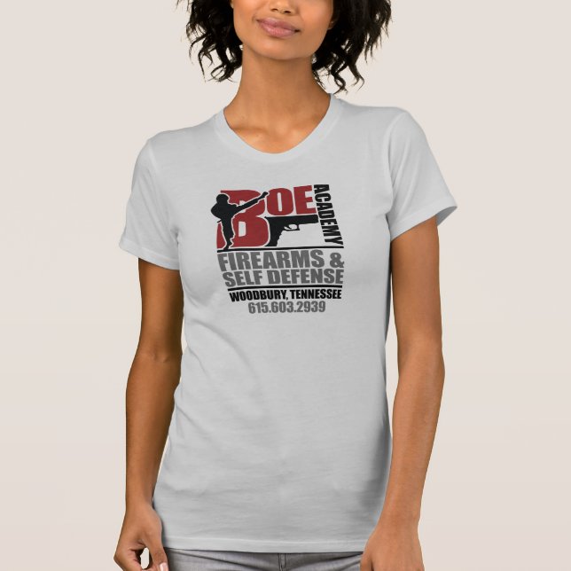 Boe Hochschuldamen-vorderes Logo T-Shirt (Vorderseite)
