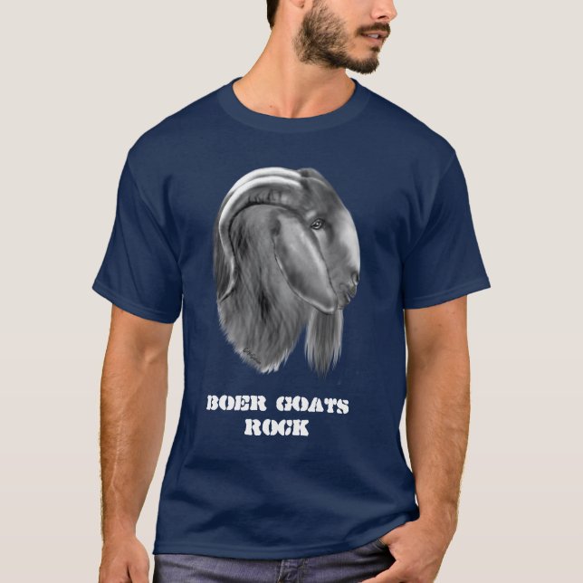 Boer Buck Mens Dark T - Shirt (Vorderseite)