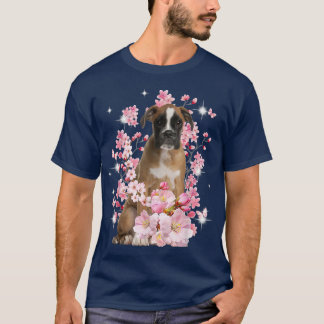 Boer Dog Japanese Cherry Blossom Sakura Blume T-Shirt