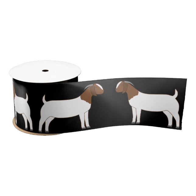 Boer Goat Farm Black Satinband (Spule)