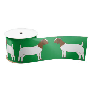 Boer Goat Farm Green Satinband