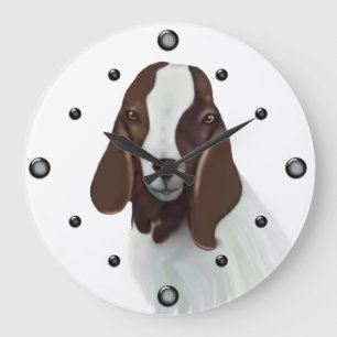 Boer Goat Painting Wall Uhr