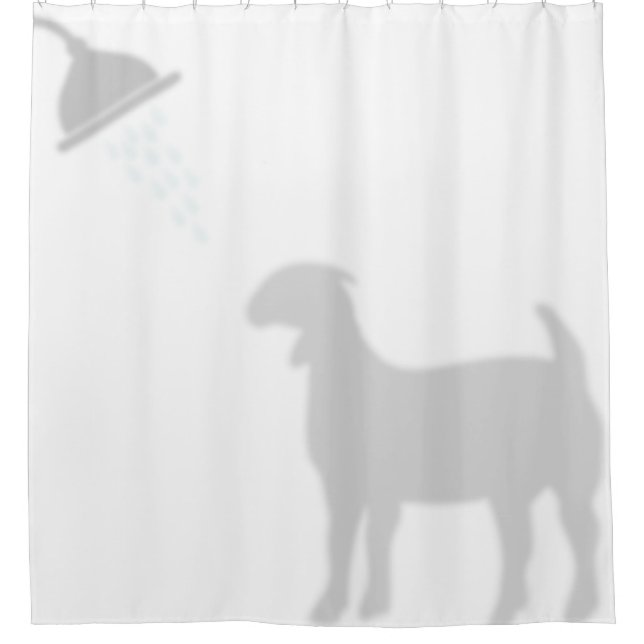 Boer Goat Shadow Silhouette Shadow Buddies Duschvorhang (Vorderseite)