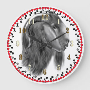 Boer Goat Sketch Wall Clock Große Wanduhr