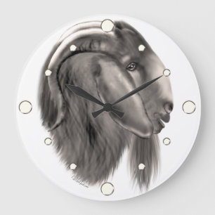 Boer Goat Wall Clock Große Wanduhr