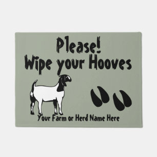 Boer Goat Wipe your Hooves CHOOSE COLOR Fußmatte