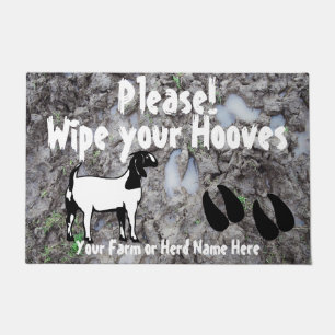 Boer Goat Wischen Sie Ihre Hooves Muddy Fußmatte
