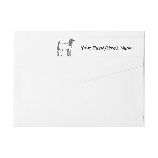 Boer Goat Your Farm Name Wrap rund um das Adresset (Rückseite)