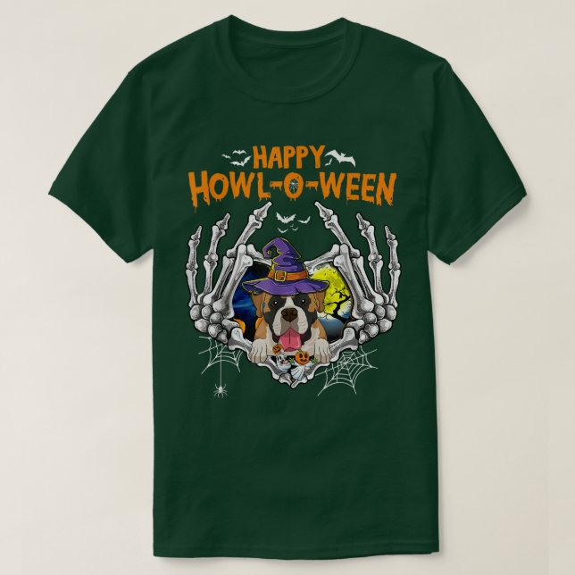 Boer Skeleton Heart Happy HowlOWeen Costume  T-Shirt (Design vorne)