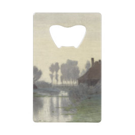 Boer Zuhause auf dem Wasser in Morgennebel Geldbeutel Flaschenöffner