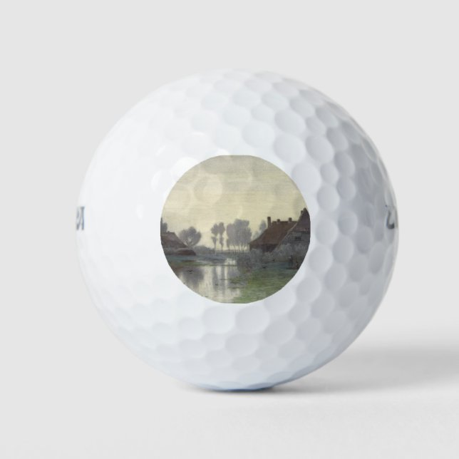 Boer Zuhause auf dem Wasser in Morgennebel Golfball (Vorderseite)