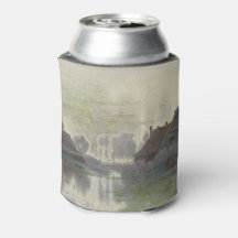 Boer Zuhause auf Wasser am Morgen Nebel Cooler