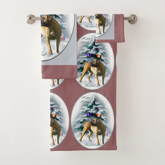 Boerboel Christmas Badhandtuch Set (Insitu)