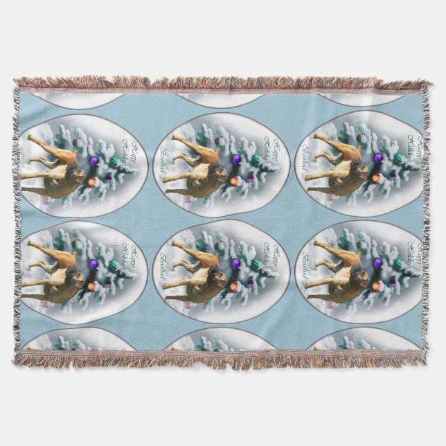 Boerboel Christmas Decke (Vorderseite)