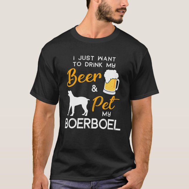 Boerboel Dog Beer Lover Owner Christmas Birthday G T-Shirt (Vorderseite)
