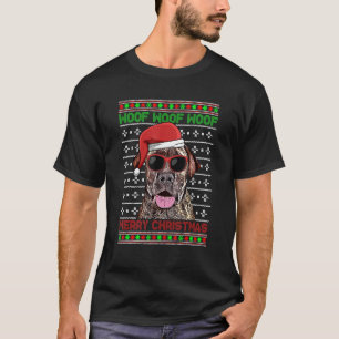 Boerboel Dog Funny Woof Frohe Weihnachten T-Shirt