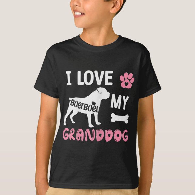 Boerboel Dog Oma gibt meiner Liebe meinen Großhund T-Shirt (Vorderseite)