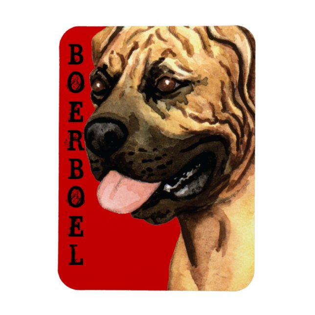 Boerboel-Farbblock Magnet (Vertikal)