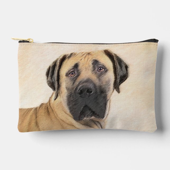 Boerboel Malerei Fawn Red Mastiff Haustier Hund Ku Zubehörtasche (Vorderseite)