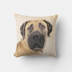 Boerboel-Malerei - Niedliche Original Hunde-Kunst Kissen