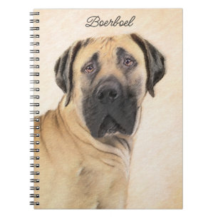 Boerboel-Malerei - Niedliche Original Hunde-Kunst Notizblock