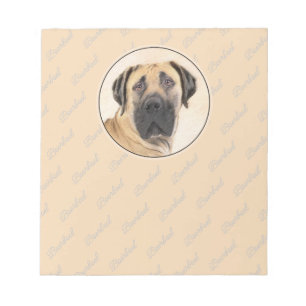 Boerboel-Malerei - Niedliche Original Hunde-Kunst Notizblock
