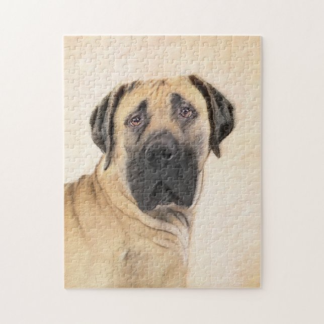 Boerboel-Malerei - Niedliche Original Hunde-Kunst Puzzle (Vertikal)