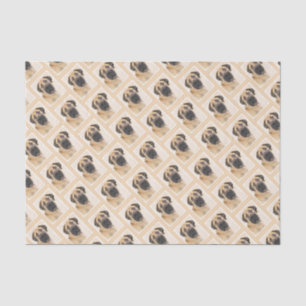 Boerboel-Malerei - Niedliche Original Hunde-Kunst Seidenpapier