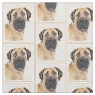 Boerboel-Malerei - Niedliche Original Hunde-Kunst Stoff
