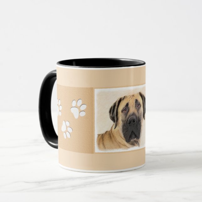 Boerboel-Malerei - Niedliche Original Hunde-Kunst Tasse (Vorderseite Links)