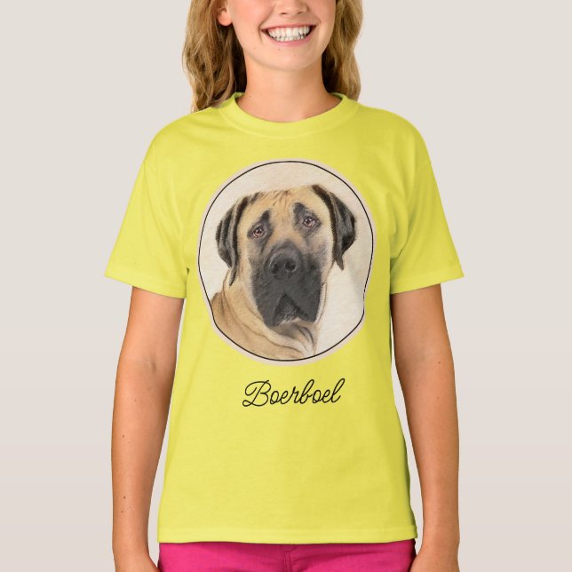 Boerboel Malerei - Niedlicher Original Hunde Art T T-Shirt (Vorderseite)