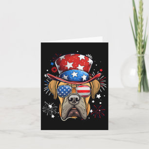 Boerboel Patriotic USA Flag 4. Juli Hund Lover Karte
