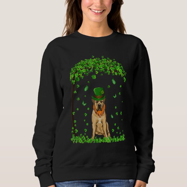 Boerboel St Patricks Day Lover Irish Shamrock Dog  Sweatshirt (Vorderseite)